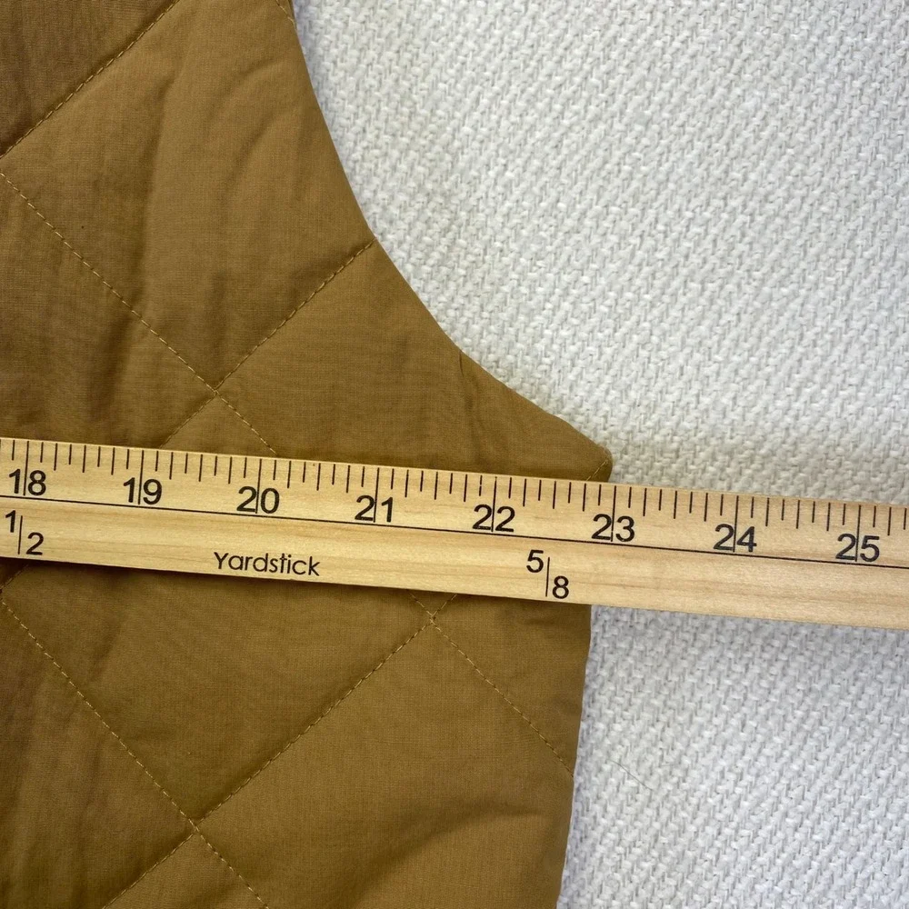 The North Face Cuchillo Insulated Quilted Sherpa Lined Bomber Vest Mens‎ M Tan